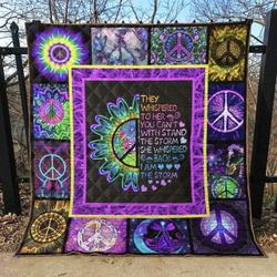 Hippie Quilt Blanket Ver 27  Quilt and Home Decor