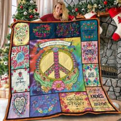 Hippie Quotes 3D Customized Quilt and Home Decor