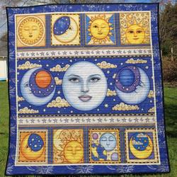 Hippie Sun And Moon Tu030707A Quilt Blanket and Home Decor