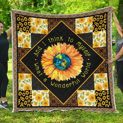 Hippie Sunflower Quilt Quilt and Home Decor