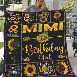 Hippie Sunflowers Mimi Of The Birthday Girl Quilt and Home Decor