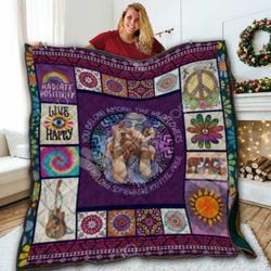 Hippie The World  3D Customized Quilt and Home Decor