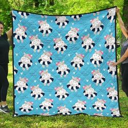 Hippo Cute Cl12100363Mdq Quilt Blanket and Home Decor