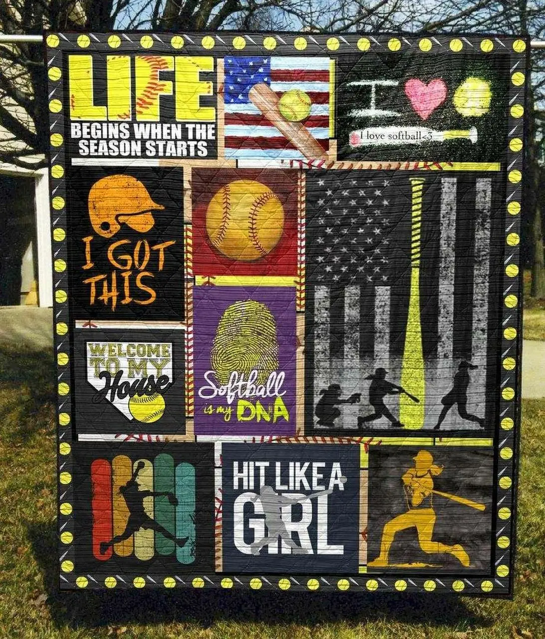 Hit Like A Girl Pk220515 Quilt Blanket and Home Decor