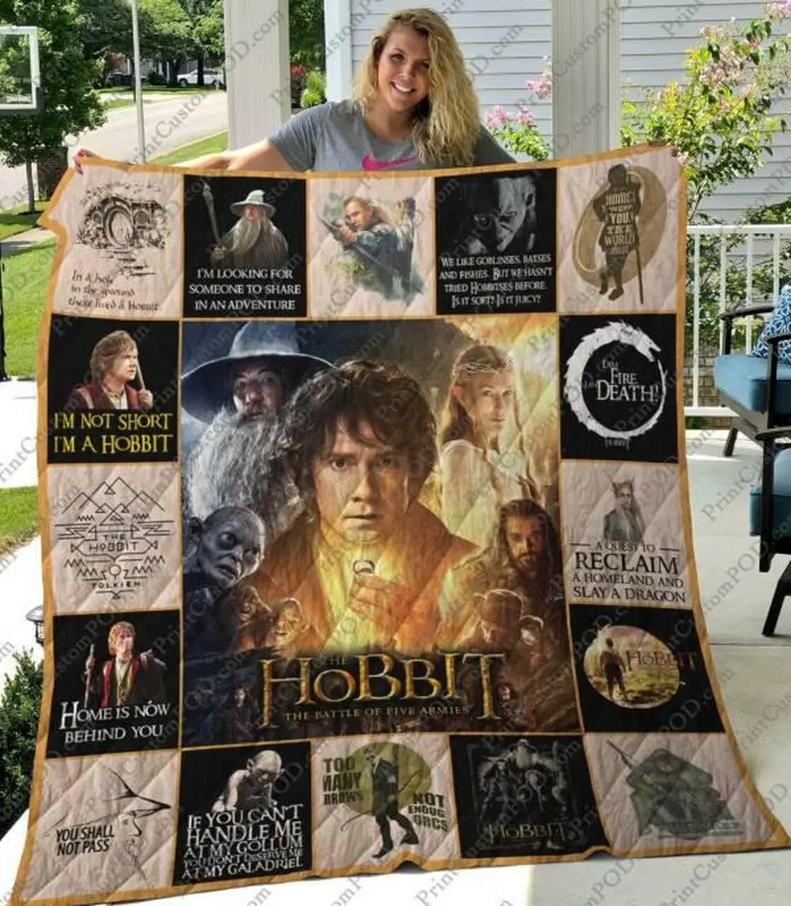 Hobbit Quilt Blanket Limited Quilt Blanket and Home Decor