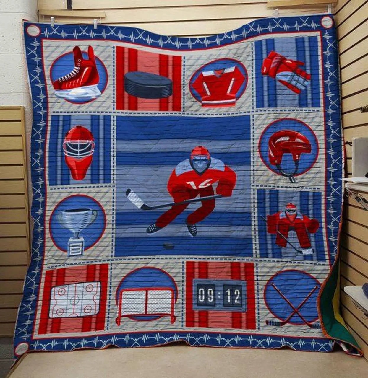 Hockey 103046 Quilt Blanket Quilt and Home Decor