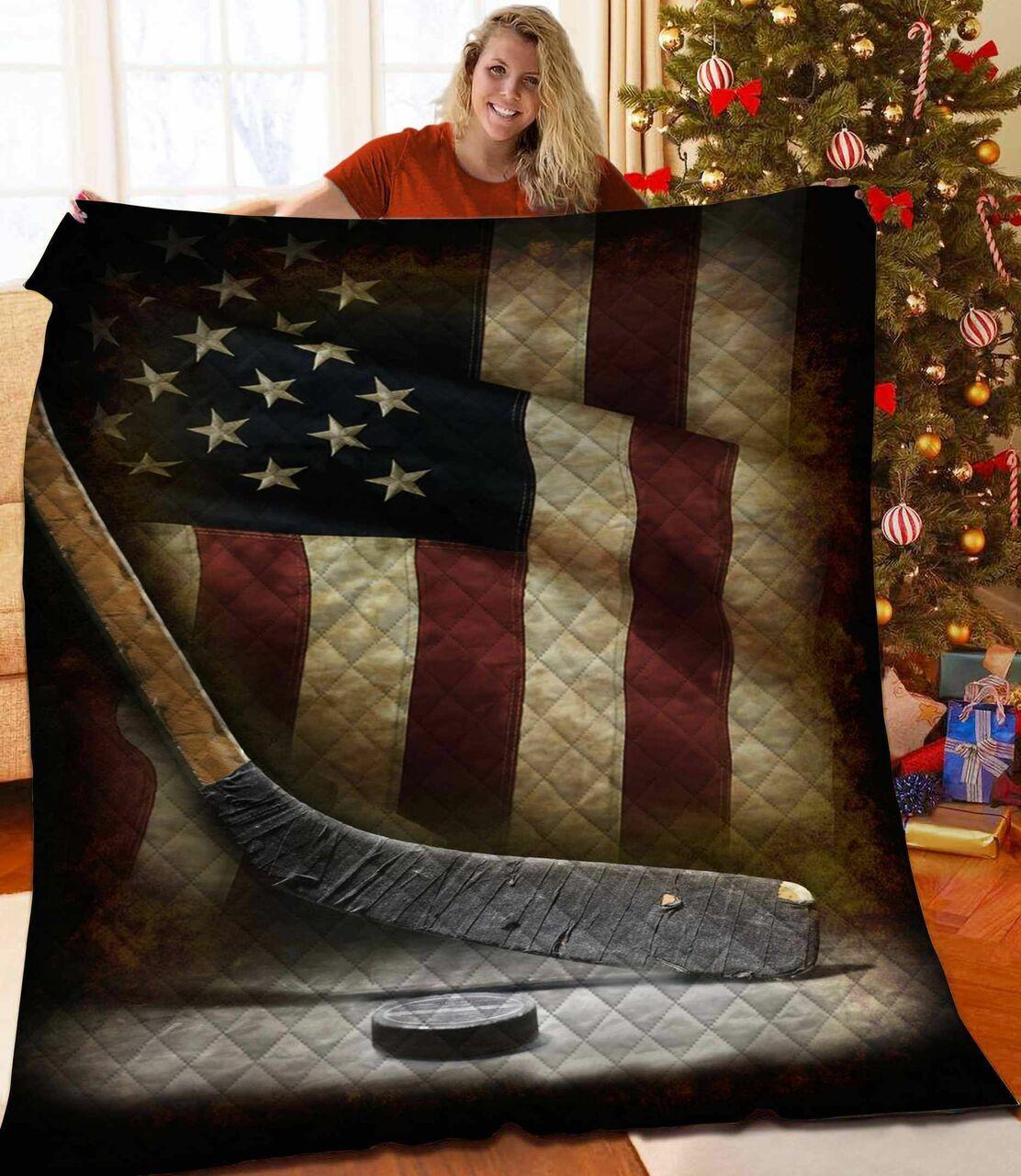 Hockey Cla05121591Q Quilt Blanket and Home Decor