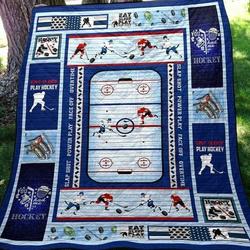 Hockey Clm0910118 Quilt Blanket and Home Decor