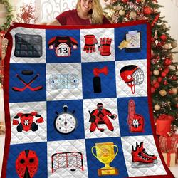 Hockey Equipment NT2309155CL Quilt Blanket and Home Decor