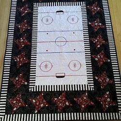 Hockey Field Clm0910116 Quilt Blanket and Home Decor