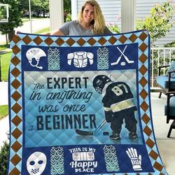 Hockey Hockey Expert Quilt Kfq and Home Decor