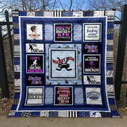 Hockey Mom Quilt Blanket Vd14  Quilt and Home Decor