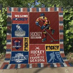 Hockey Nx270516 Quilt Blanket and Home Decor