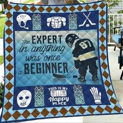 Hockey Quilt Blanket and Home Decor