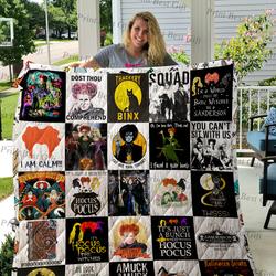 Hocus Pocus Halloween Poster Quilt and Home Decor