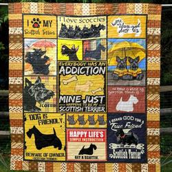 Home Is Where My Scottie Is Clt180627 Quilt Blanket and Home Decor