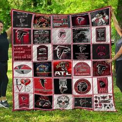 Home Sweet Home Atlanta Falcons Quilt Blanket Great Customized Blanket Gifts For Birthday Christmas Thanksgiving and Home Decor