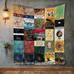 Homer Books Blanket Th1707 Quilt and Home Decor