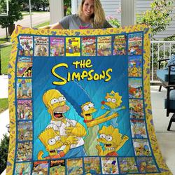 Homer Simpson The Simpsons Family Quilt Blanket For Birthday Christmas and Home Decor
