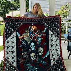 Horror Halloween Quilt Blanket and Home Decor