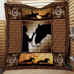 Horse 1 Quilt Blanket Dhc1402674Td and Home Decor