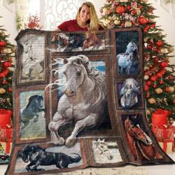 Horse 3D Customized Quilt For Mor Sar and Home Decor
