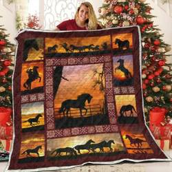 Horse 3D Customized Quilt So Love N and Home Decor