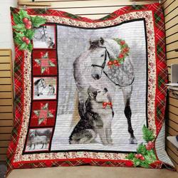 Horse Christmas Quilt Qsh and Home Decor
