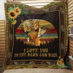 Horse Cla1610169Q Quilt Blanket and Home Decor