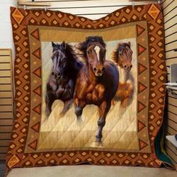 Horse Cla1610245Q Quilt Blanket and Home Decor