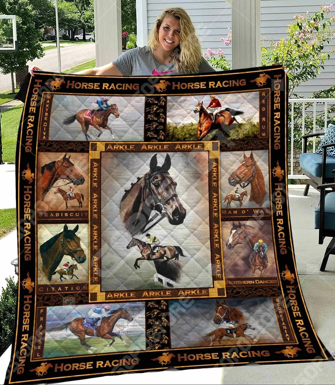 Horse Gopo Villa 3D Customized Quilt and Home Decor