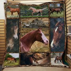 Horse Happy Life LH117 3D Customized Quilt and Home Decor