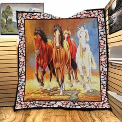 Horse Hoofbeats SH18 NTTH011298 3D Customized Quilt and Home Decor