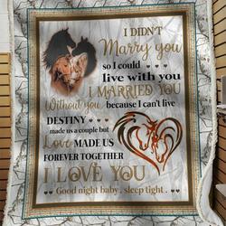 Horse Husband And Wife Love Made Us Forever Together Quilt Blanket Great Customized Gifts For Birthday Christmas Thanksgiving and Home Decor