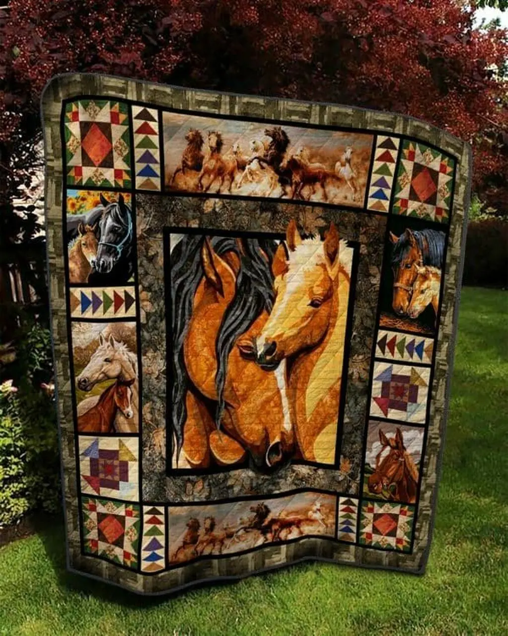 Horse Loved You Better Quilt Blanket Dhc0201201340Td and Home Decor
