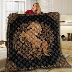 Horse Mandala Zentangle SH36 NTTH011298 3D Customized Quilt and Home Decor