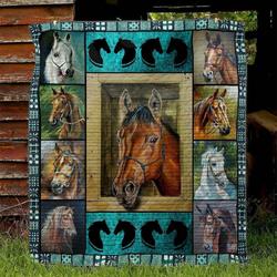 Horse Mh100519 Quilt Blanket and Home Decor