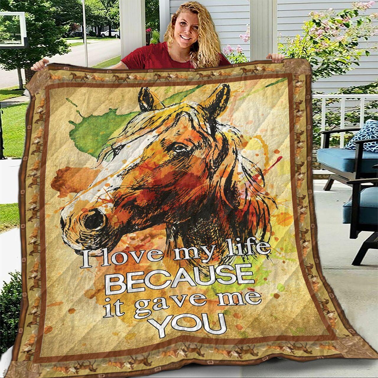 Horse My Life Give Me You BH15 NTTH011298 3D Customized Quilt and Home Decor