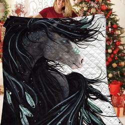Horse Native American Quilt Qrd and Home Decor