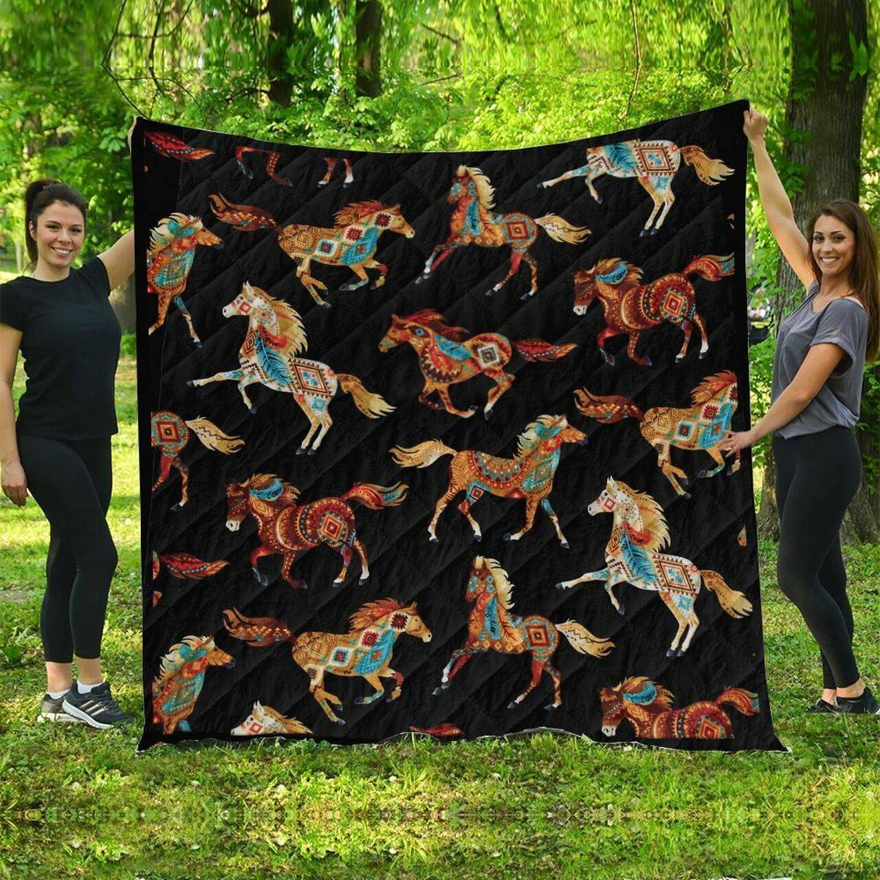 Horse Native JM14 NTTH011298 3D Customized Quilt and Home Decor