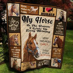 Horse Quilt Blanket Bbb040637Ht and Home Decor