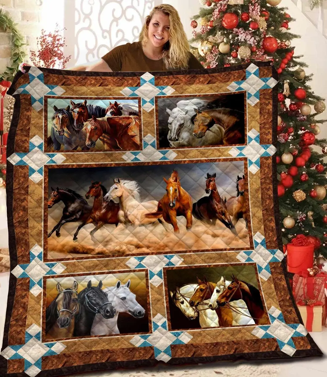 Horse Quilt Blanket Bbb0411218Nl and Home Decor