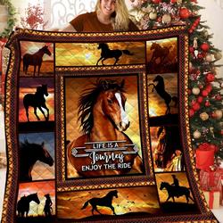 Horse Quilt Blanket Bbb071116Nl and Home Decor