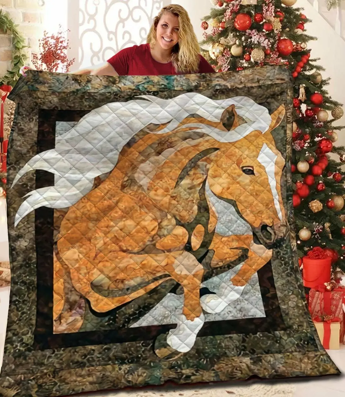 Horse Quilt Per and Home Decor