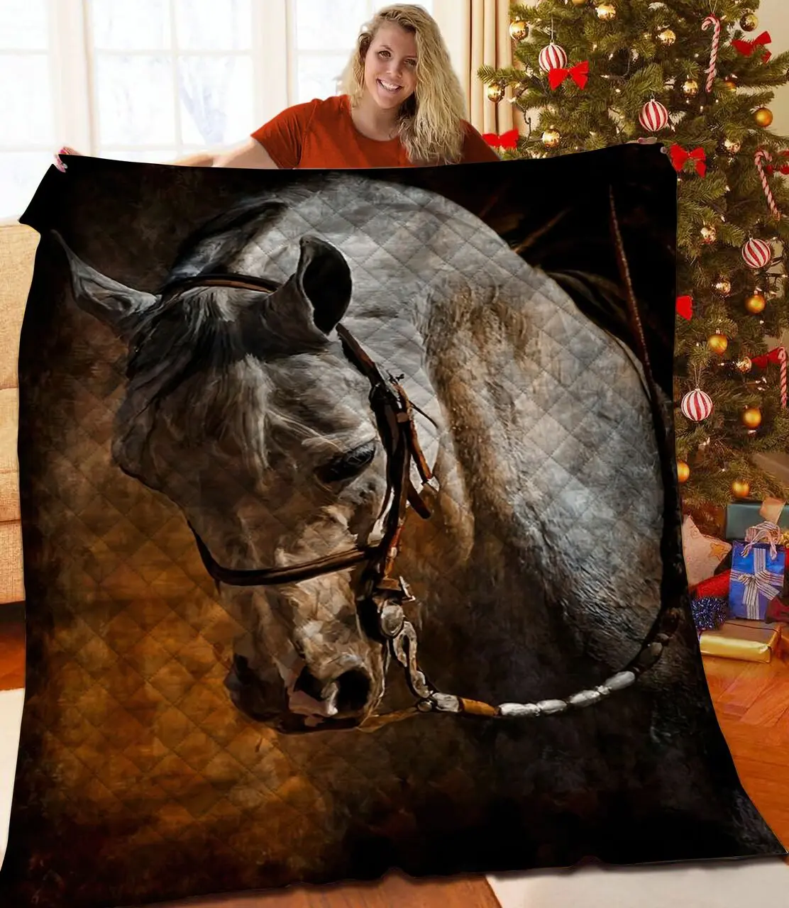 Horse Quilt Pqz and Home Decor