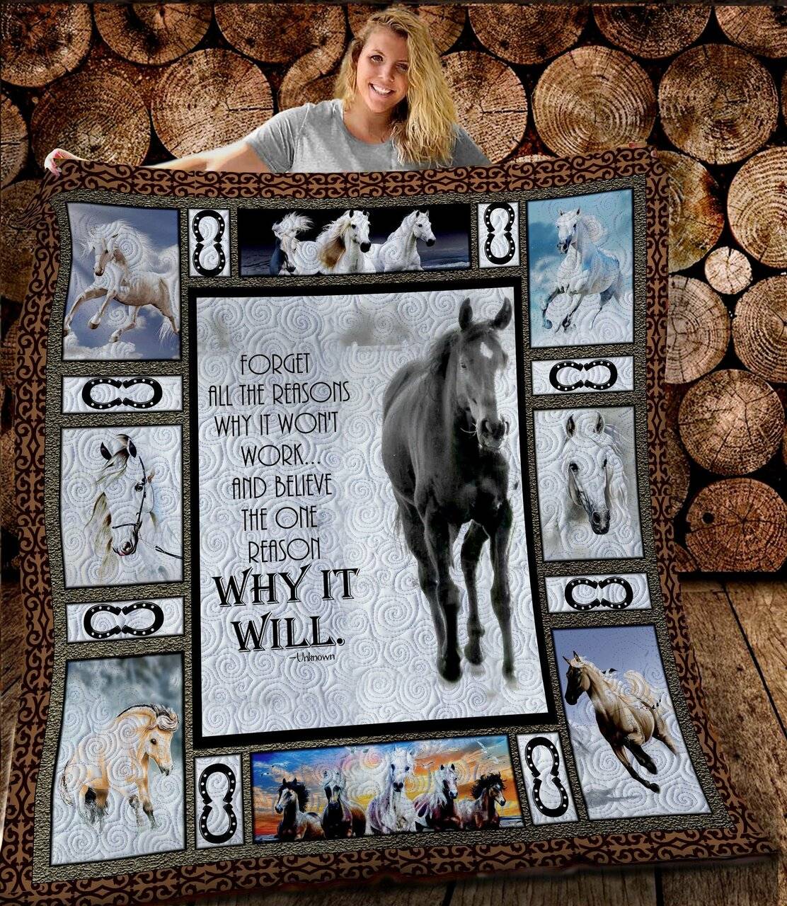 Horse Quilt Puv and Home Decor