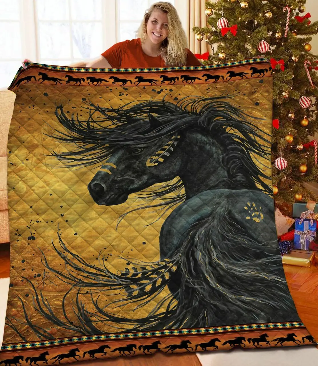 Horse Quilt Qjv and Home Decor