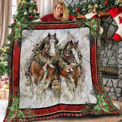 Horse Simple Love NS 3D Customized Quilt and Home Decor