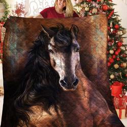 Horse V10 Lovely 3D Customized Quilt and Home Decor