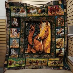 Horse VTDV1 Love 3D Customized Quilt and Home Decor